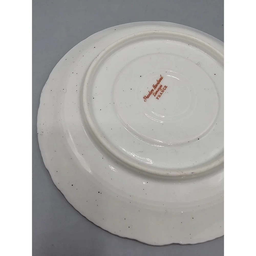 Haviland Limoges Tea‎ Cup Saucer Plates Schleiger 156f Gold Pink Roses Set Of 5